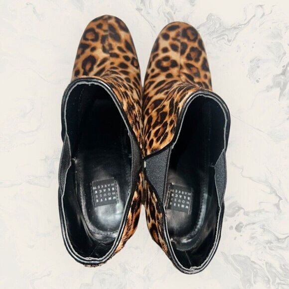 White House Black Market Cheetah Print Haircalf Heeled Bootie Women’s Size 8M - Picture 6 of 9